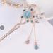 FRCOLOR Chinese Hair Stick Rhinestone Hair Chopsticks Flower Hair Clip Vintage Tassel Hair Pin Hair Making Accessories for Women (Blue) - Buy Online on GoSupps.com
