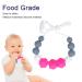 Teething Toy & Baby Feeding Chain - Easy to Clean Educational Food Accessory | Rose Red - Buy Online on GoSupps.com