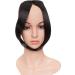 Side Clip In On Bangs Fringe Hair Extension One Piece Synthetic Slanted Fringe Hairpiece Hair Accessories For Womens Dark Black Dark Black Slanted Bangs - Buy Online on GoSupps.com