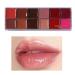 12-Color Lip Palette - 12 Long-Lasting Matte Cream Shades - Versatile Gloss for Evening and Day Makeup