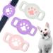 Coholl protective cover compatible with Apple Airtag case 3 pieces silicone shell for GPS Finder dog collar anti-blum Pet loop holder case for cat dog collar children older people bags bright+pink+purple small