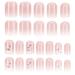 False Nails 24 PCS Press On Nails Short Floral Gradient Short Fake Nails Full Cover Short Nails Glue On Reusable Fake Press On Nails Decorative Short Press On Nails Square for Women Girls