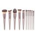 VOANZO 10-piece make-up brush set beauty brushes with high-quality nylon wool for all consistencies (powders creams and liquids)
