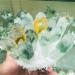Crystal Rough Home Decoration Quartz Cluster Natural Green Ghost Crystal Cluster Inlaid with Yellow Specimen Stones (Size : 900-1000g)