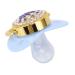 Liyjtk Baby-Silicon-Schnuller ultra-light soft bling newborn pacifier for breastfed babies baby pacifier for girls aged 6 to 18 months (blue)