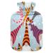 Funny hot water bottle with soft fleece cover 2 litre hot water bag for hot and cold compresses