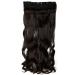 Buy SEGO 61cm Clip-In Hair Extensions - Wavy Dark Brown 120g Human Hair for Whole Head - Realistic & Easy to Use - Buy Online on GoSupps.com