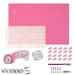 Rdutuok 45mm Rotary Cutter Set Quilting Kit, 5 Replacement Blades, A3 Cutting Mat(18X12"), Acrylic Ruler,Sewing Pins,Cushion,Craft Knife Set and Craft Clips - Ideal for Sewing,Crafting,Patchworking