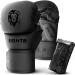 Fightr MMA sparring gloves with the best seat for maximum stability |With extra thick padding |For sparring MMA boxing kickboxing & martial arts 07 oz |including carrying bag M all black