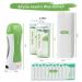 Wax Bear Roll On Wax Kit for Sensitive Skin | Soft Wax Heater with 2 Cartridge Refill | Includes 10 Wipes and 100 Wax Strips - Green - Buy Online on GoSupps.com