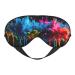 Paint Splatter Backdrop Print Unisex Sleep Mask Double-Sided Eye Mask Ideal for Sound Sleep and Skin Care