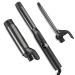 TYMO Curling Iron, Instant Heat Up Curling Wand Set with 3 Barrels (0.5, 1.0'', 1.5), 5-Temps (Up to 430F) with Intelligent Temp Control, Dual Voltage Hair Curler for All Hair Types Black