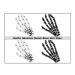 Korean Gothic Skeleton Hands Hair Clips - Punk Rock Devil Claw Barrettes Set (Black/White) - Buy Online on GoSupps.com
