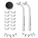 Siopob Eyelash Stamps | Smudge-proof Silicone Eyelash- Stamp For Bottom Lashes - Everyday Natural Face Look Supplies For Working Dating Gathering Home Traveling Transparent Left and Right Handles + 6 Pairs of Replacement Heads + Ink Pad