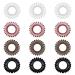 Set of 12 Spiral Hair Ties in 4 Colours Phone Cord Design Ponytail Holder or Hair Band Elastic Hair Bands for Women and Girls