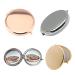 Traziewell Gold Mirror Compact for Women and Girls Unique Travel Makeup Mirrors Portable Double Sided Small Folding Mirror JZ000123 Jz000123 Three Seats