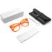 Stylish Blue Light Blocking Reading Glasses for Women | Chunky Oversized Square Fashion Readers in Orange | Shop Designer Computer Glasses - Buy Online on GoSupps.com
