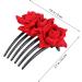 Amosfun 1pc Red Rose Hair Comb Bridal Headpieces for Wedding Flower Hair Clips for Wedding Hair Comb Bridal Hair Comb Hair Side Comb Wedding Rose Flower Hair Comb Bride Rose Color Headgear - Buy Online on GoSupps.com