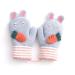 Kids Toddlers Knitted Gloves Mittens with String Boys Girls Magic Stretch Mittens Thick Fleece Lined Baby Infant Winter Warm Mittens Cartoon Cosy Full Finger Gloves Xmas Gift for Aged 0-3 #A-q Gray