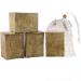 Tumelo TUMELO Aleppo Original Soap 4 x 200g (800g) 95% Olive Oil 5% Bay Berry Oil + Salvon Bag - Natural Soap - Solid Hair Soap/Shower Soap