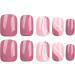 SINLOV Medium Square Fake Nails Pink Nude French False Nail Glossy Full Cover False Nails Press on Nails for Women and Girls - Buy Online on GoSupps.com