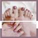 Shop Hujl Artificial Nails - Full Cover Short Round Pink Heart Bridal Nails | 24 Pieces - Buy Online on GoSupps.com
