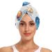 Astronaut Planet Hair Towel 2 Pack Super Absorbent Hair Drying Towel Quick Dry Hair Turbans Head Towel with Button Twisty Wrap for Women Girls