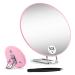 Suupvaor 6inch 30x magnification mirror with 3 suction cups large makeup mirror with 30x enlarged travel compact magnifying glasses with tweezers kits pink 30x