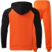 Hanxiulin Men's Training Suit - Cotton Jogging Set Sweatshirt & Pants for Fitness | Sport Jogging Outfit in Orange - Buy Online on GoSupps.com
