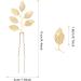 inSowni 12 Pieces Decorative Bridal Wedding Party Prom U-Shaped Gold Metal Eucalyptus Leaf Hair Pins Headpieces Hair Accessories for Brides Bridesmaids Women Girls - Buy Online on GoSupps.com