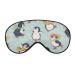 Penguins Winter Ice Skating Sleep Mask Eye Cover for Sleeping Blindfold with Adjustable Strap Blocks Light Night Travel Nap for Men Women