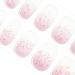DANNI & TONI 28 Stickers Semi Cured Nail Wraps Soft Self-Adhesive Gel Nail Stickers(Morning Dew) Salon-Quality Gel Nail Polish Strips Manicure Stickers Set-Gradient Sequin