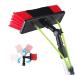 Water Fed Pole Telescopic Window Cleaner Kit Conservatory Roof Cleaner/Water Fed Extendable Brush/Window Clean Kit Roof Cleaning Tools With 20m Water Supply Hose 3 12m Rod/30cm Brush 19.7ft/6m