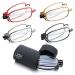 Jox foldable reading glasses blue lights blokcon with flip case reading glasses with pull -out arms compact reading glasses for men and women (gold 2.5 diopters) gold 2.5 diopters