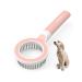 Zewze dog brush long-haired removing ridge for dogs removes knots and develops the fur stainless steel pet ridge dog salon combs (pink)