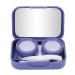 Cute contact lens container portable travel contact lens container storage box storage set with mirror tweezers tools for removing pencils for the travel agency (Darkellila)