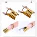 Reusable Nail Art Stencil Set - 10 Gold DIY Manicure Templates for Perfect Nail Design - Buy Online on GoSupps.com