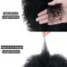 Queentas 8-Inch Afro Wig - Natural Black Kinky Curly 100% Human Hair for Black Men | Perfect Father's Day Gift - Buy Online on GoSupps.com