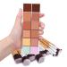 Roseflower 12 Colors Foundation Concealer Palette + 11 Makeup Brushes - Professional Highlight & Contour Kit for All Skin Tones - Buy Online on GoSupps.com