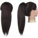 Ponytail Extensions 12 inch Straight Ponytail Extension Natural Long Ponytails Wrap Around Clip in Pony Tail Hair Piece Synthetic Hairpieces for Women(Black) 12INCHES Black - Buy Online on GoSupps.com