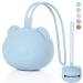 Orzbow Silicone Dummy Case Pacifier Holder Case w/Strap BPA-Free Soother Pod Baby Holder Case Panda Pacifier Holder Storage Box for 2 Dummies Lightweight and Easy Clean Dummy Box (Blue) Blue 1 Pack