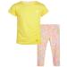 RBX Girls' Activewear Set - Short Sleeve Performance T-Shirt and Capri Leggings (6X-12) Limelight 10-12