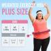 Slim Down with JKSHMYT Smart Weighted Hula Circle Hoop - 4lb Fitness Hoop for Plus Size Women, 60 inch Waist - Pink - Buy Online on GoSupps.com
