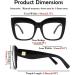 FEISEDY Women's Square Oversized Blue Light Filtering Reading Glasses B2627 - Stylish Black 2.0x for Eye Protection - Buy Online on GoSupps.com