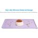Buy Audwud Silicone Waterproof Pet Feeding Mat - Anti-Slip Dog & Cat Bowl Mat 53x38 cm - Hibiscus Design - Buy Online on GoSupps.com
