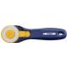 OLFA 45mm Quick-Change Rotary Cutter (RTY-2C/NBL) - Rotary Fabric Cutter w/ Blade Cover for Crafts, Sewing, Quilting, Replacement Blade: OLFA RB45-1 (Navy)