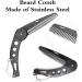 Stainless Steel Folding Beard Comb for Men - Anti-Static Pocket Comb for Beard and Mustache Styling - Buy Online on GoSupps.com