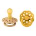 BIBSS Boheme Schnuller 2 Pack.Bpa-free. Kirsch shape nipple.Natural rubber / latex made in Denmark.0-6 months (2 pack) Desert Sand / Honey Bee