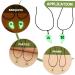 Abaodam 2 Pairs Four Leaf Necklace Greenery Decor Irish Bead Necklace Delicate Necklace Girl Lovers - Buy Online on GoSupps.com