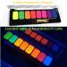 Buy Karlor UV Neon S ichskar - 8 Fluorescent Colors & Brushes for Body Painting | Fluorescent Water-Soluble Makeup | Glows Under Black Light - Buy Online on GoSupps.com